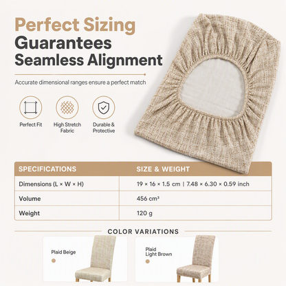 🪑 LIMITED-TIME 50% OFF! ✨ Universal Stretch Plaid Chair Cover – Protective, Easy Fit 🧺