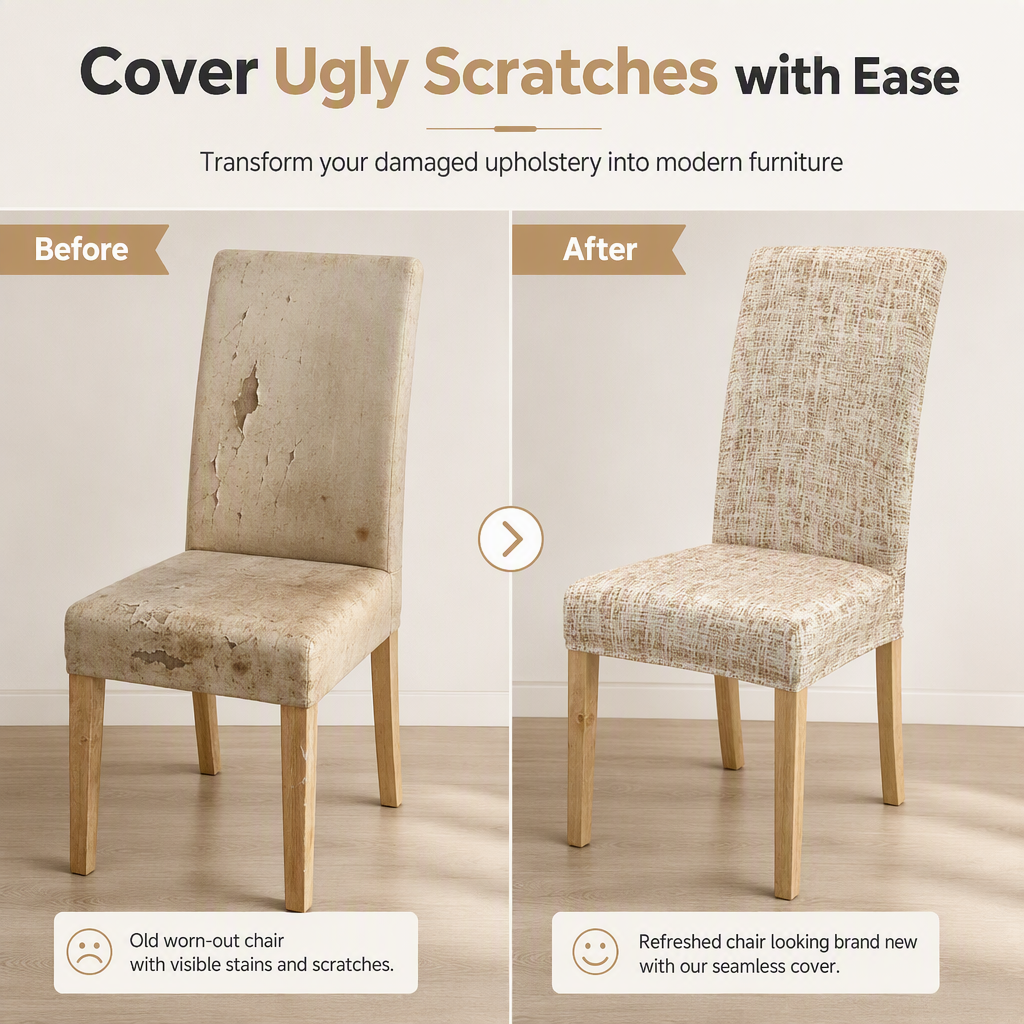 🪑 LIMITED-TIME 50% OFF! ✨ Universal Stretch Plaid Chair Cover – Protective, Easy Fit 🧺