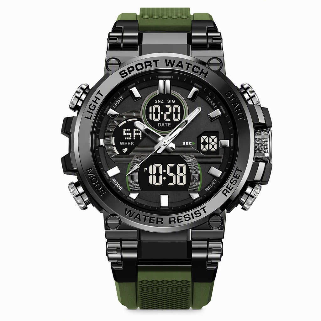 Tactical Style 50M Waterproof Multifunctional Digital Sports Watch