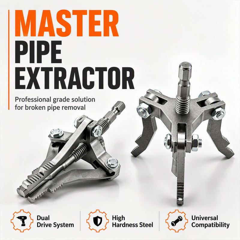 Universal 3-Jaw Broken Pipe Extractor for Hand Drills