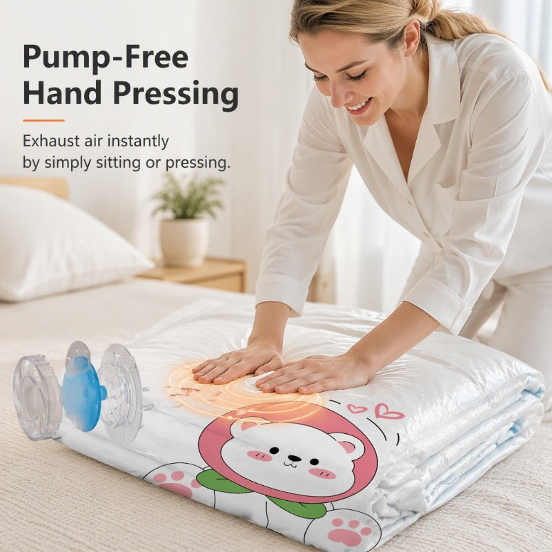 🧺 LIMITED-TIME 50% OFF! ✨ Space-Saving Vacuum Storage Bags – Pump-Free, Durable 🧳