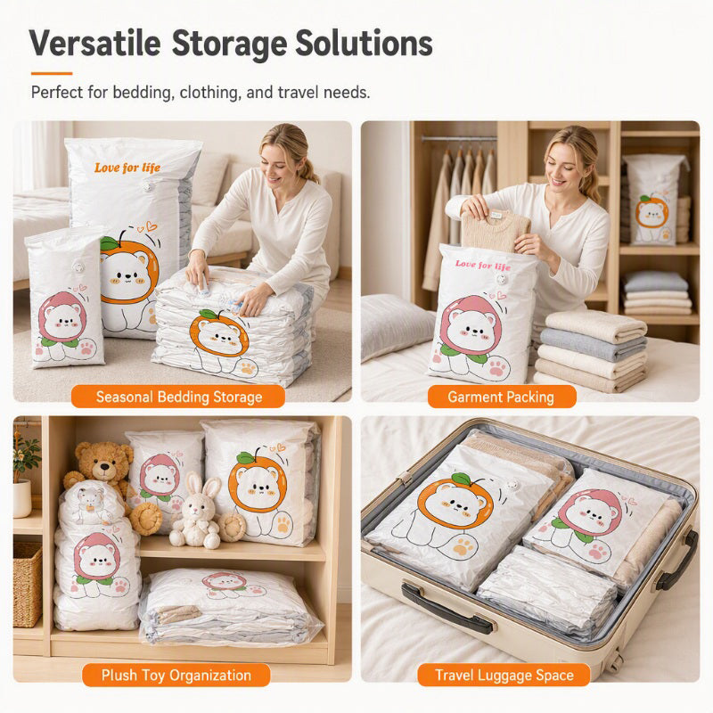 🧺 LIMITED-TIME 50% OFF! ✨ Space-Saving Vacuum Storage Bags – Pump-Free, Durable 🧳