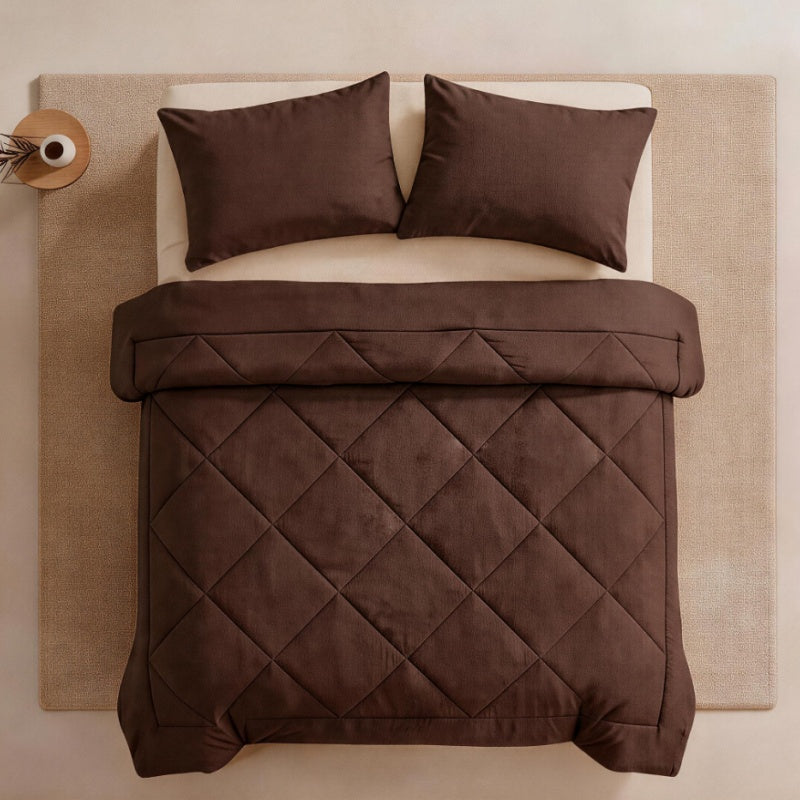 3-Piece Quilted Comforter Set with Shams
