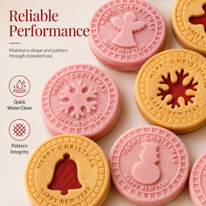 Festive Christmas Cookie Mold Set