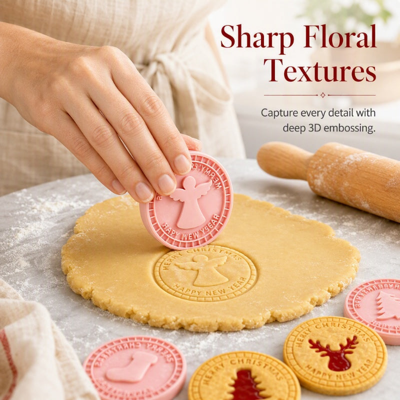Festive Christmas Cookie Mold Set