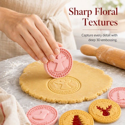 Festive Christmas Cookie Mold Set