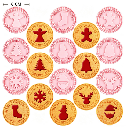Festive Christmas Cookie Mold Set