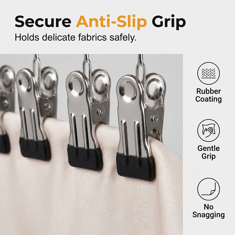 Multi-Clip Wooden Hanger for Closet Organization
