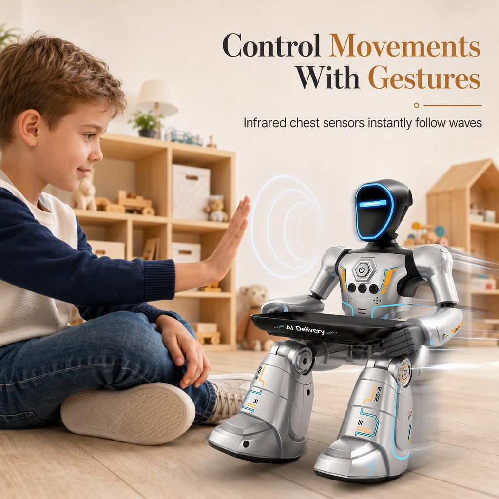⏳Time-Limited Special⏰Smart AI Voice Programmable Toy Robot – Gesture Control, Interactive, Kids Friendly 🧠