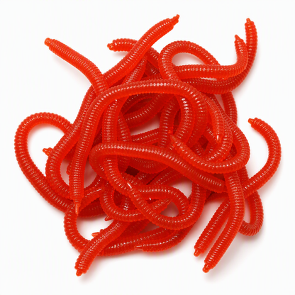 🎣 Soft Earthworm Lures – Shrimp scent, 100 pack ✨