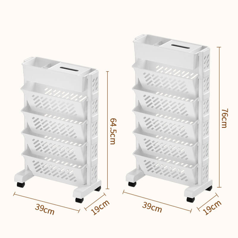 📚 LIMITED‑TIME 50% OFF!🛞 Movable Bookshelf on Wheels – 5/6 Tiers, 45° Angled, Lockable Casters 📖