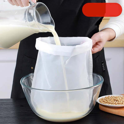 Strainer Bag – High-density mesh, drawstring & reusable. Smooth filtering – grab yours! ✅