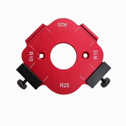 ⏳Time-Limited Special⏰Router Template – Round Corner R Angle Jig, CNC Machined Alloy & Non-Slip Stop Blocks – For Woodworking & Wardrobe DIY 🔧