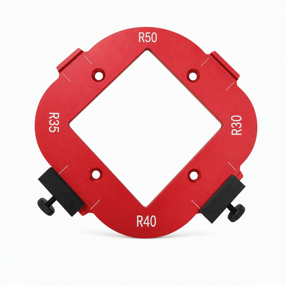⏳Time-Limited Special⏰Router Template – Round Corner R Angle Jig, CNC Machined Alloy & Non-Slip Stop Blocks – For Woodworking & Wardrobe DIY 🔧