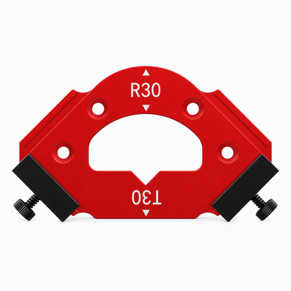 ⏳Time-Limited Special⏰Router Template – Round Corner R Angle Jig, CNC Machined Alloy & Non-Slip Stop Blocks – For Woodworking & Wardrobe DIY 🔧