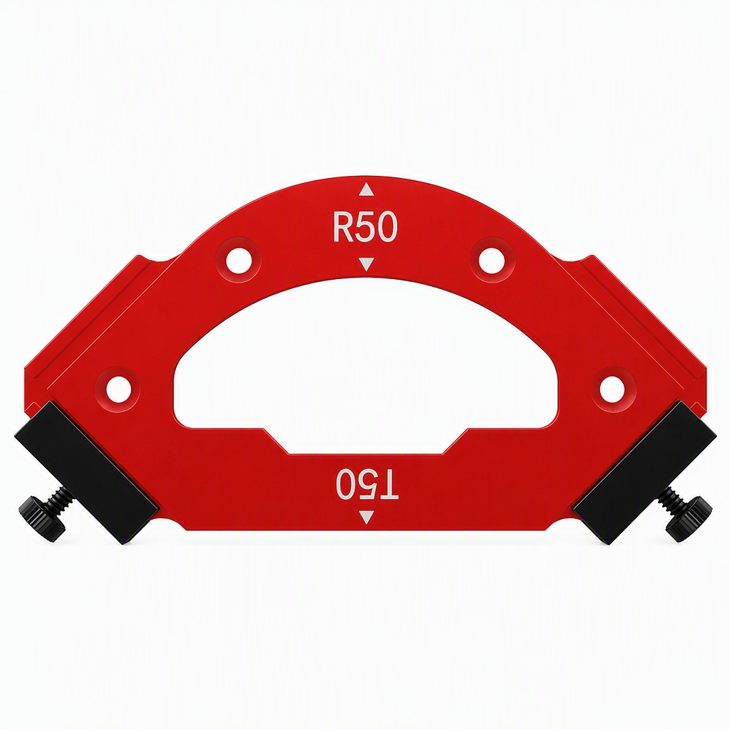 ⏳Time-Limited Special⏰Router Template – Round Corner R Angle Jig, CNC Machined Alloy & Non-Slip Stop Blocks – For Woodworking & Wardrobe DIY 🔧