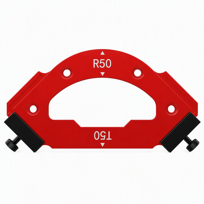 ⏳Time-Limited Special⏰Router Template – Round Corner R Angle Jig, CNC Machined Alloy & Non-Slip Stop Blocks – For Woodworking & Wardrobe DIY 🔧