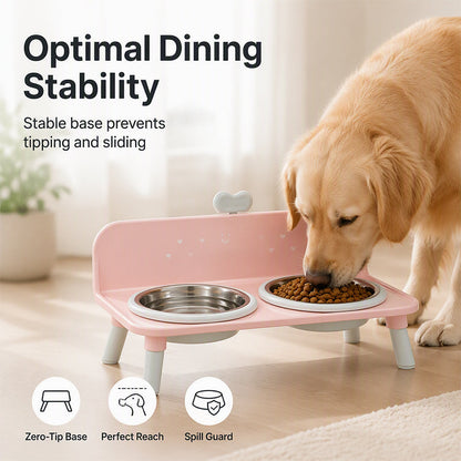 🐶🥣 Elevated Detachable Pet Double Bowls | Raised Feeder for Dogs & Cats