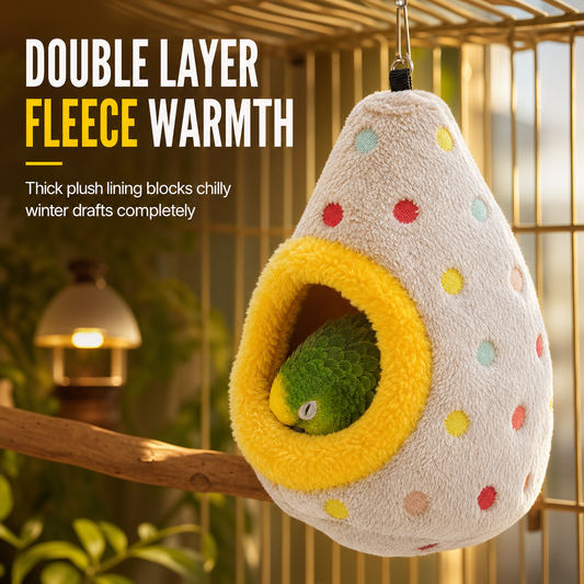 🥚LIMITED-TIME 50% OFF!⚡Hanging Cotton Bird Nest Hammock – Double-Layer Fleece Warm Cave For Small Birds ✨