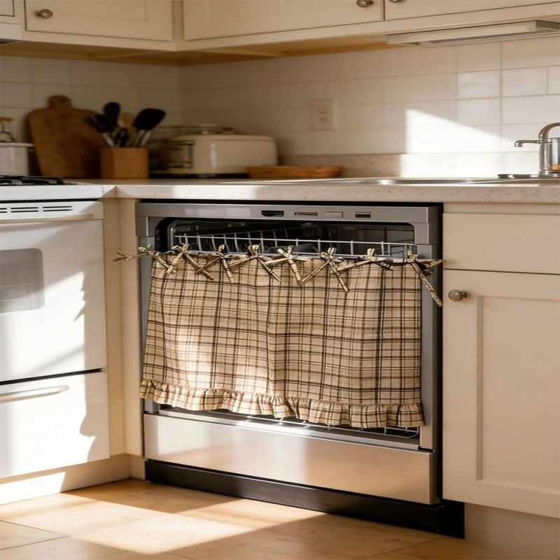 Farmhouse Ruffled Oven Door Skirt