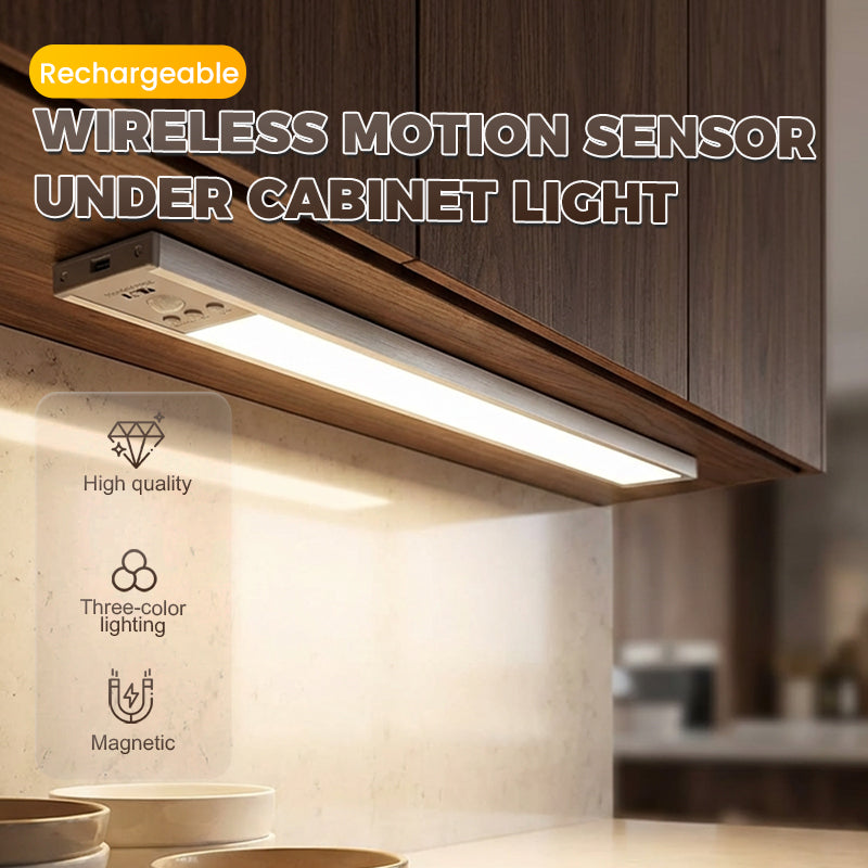 📢📢50% OFF !! ⏰✨Rechargeable Wireless Motion Sensor Under Cabinet Light, Stick-On Night Lamp For Cupboard & Closet💡