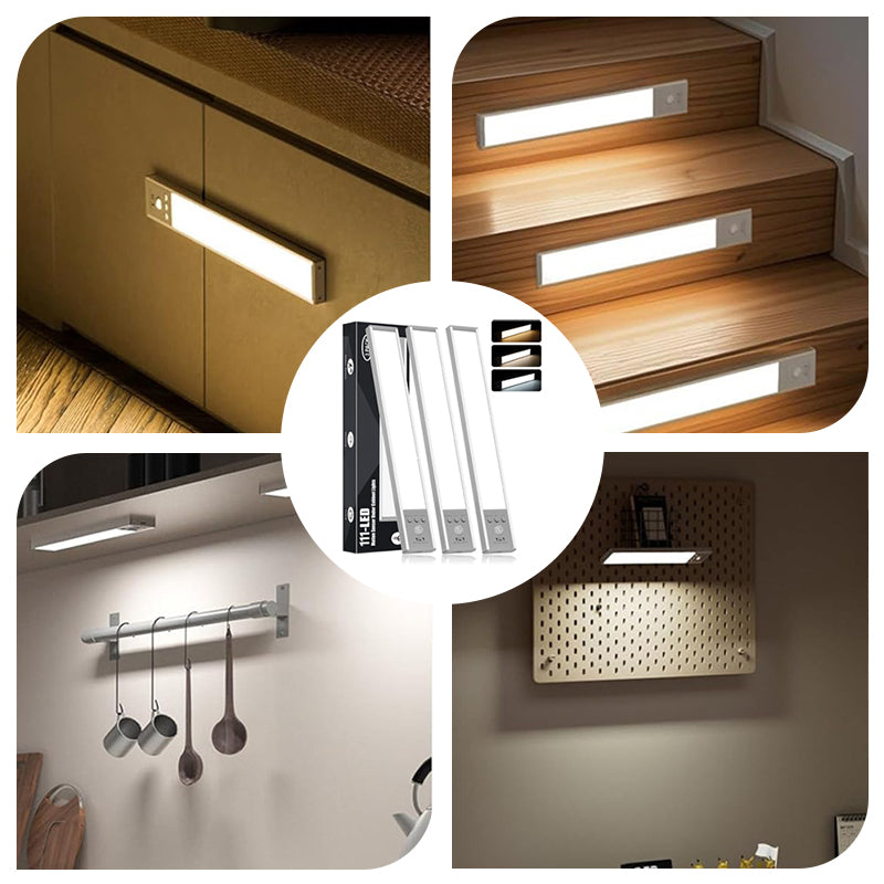 📢📢50% OFF !! ⏰✨Rechargeable Wireless Motion Sensor Under Cabinet Light, Stick-On Night Lamp For Cupboard & Closet💡