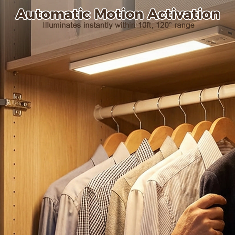 📢📢50% OFF !! ⏰✨Rechargeable Wireless Motion Sensor Under Cabinet Light, Stick-On Night Lamp For Cupboard & Closet💡