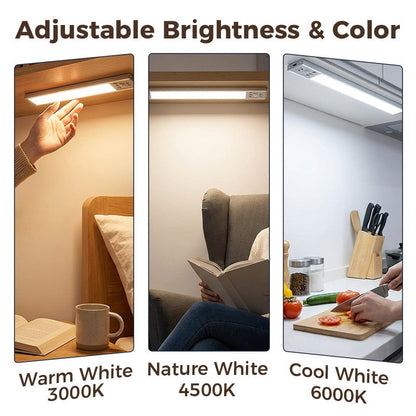 📢📢50% OFF !! ⏰✨Rechargeable Wireless Motion Sensor Under Cabinet Light, Stick-On Night Lamp For Cupboard & Closet💡