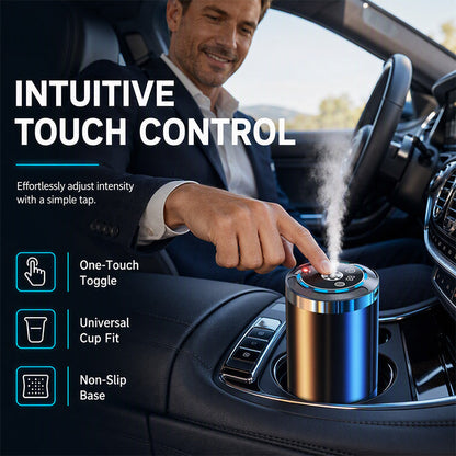 🚗 50% OFF NOW!💥AI Smart Car Aromatherapy Diffuser – Ultrasonic Nano Mist Car Scent Machine, Auto Start-Stop, Starry Sky Light, Portable Cup Holder Fragrance Diffuser for Vehicles