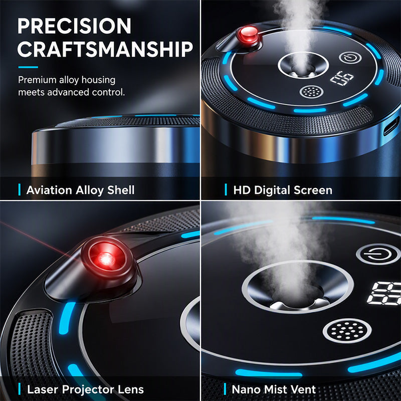 🚗 50% OFF NOW!💥AI Smart Car Aromatherapy Diffuser – Ultrasonic Nano Mist Car Scent Machine, Auto Start-Stop, Starry Sky Light, Portable Cup Holder Fragrance Diffuser for Vehicles