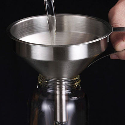 ⚗️ LIMITED-TIME 50% OFF! 🥣 Stainless Steel Filter Funnel – Removable Mesh, Multi-scene, Hangable ✨
