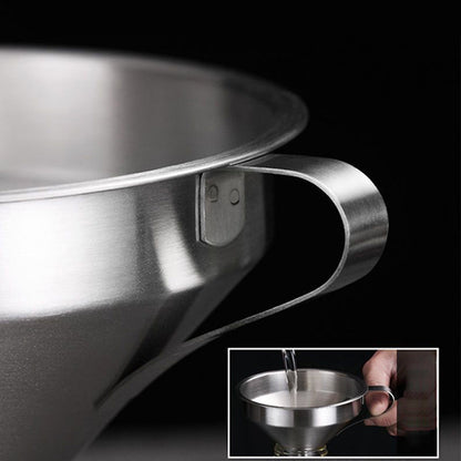 ⚗️ LIMITED-TIME 50% OFF! 🥣 Stainless Steel Filter Funnel – Removable Mesh, Multi-scene, Hangable ✨