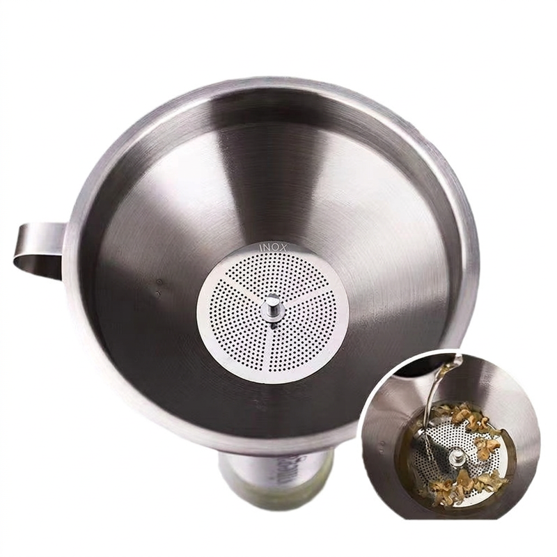 ⚗️ LIMITED-TIME 50% OFF! 🥣 Stainless Steel Filter Funnel – Removable Mesh, Multi-scene, Hangable ✨