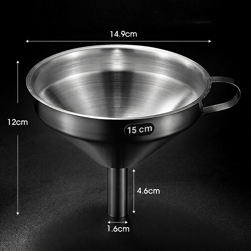 ⚗️ LIMITED-TIME 50% OFF! 🥣 Stainless Steel Filter Funnel – Removable Mesh, Multi-scene, Hangable ✨