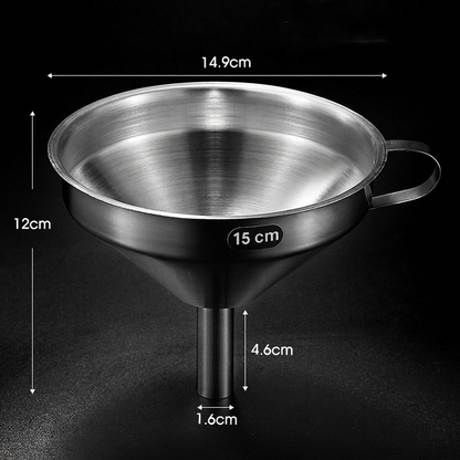 ⚗️ LIMITED-TIME 50% OFF! 🥣 Stainless Steel Filter Funnel – Removable Mesh, Multi-scene, Hangable ✨