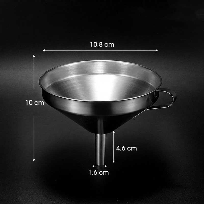 ⚗️ LIMITED-TIME 50% OFF! 🥣 Stainless Steel Filter Funnel – Removable Mesh, Multi-scene, Hangable ✨