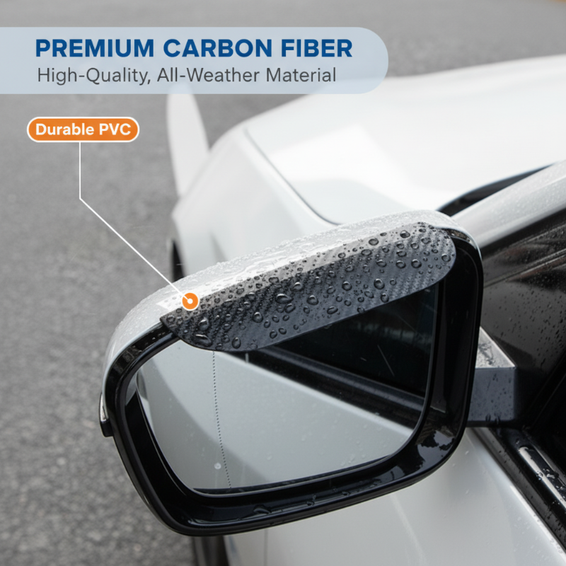 2-in-1 Rearview Mirror Rain Guard with Blind Spot Mirror