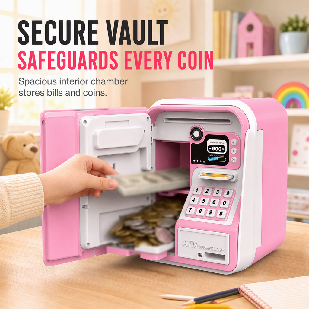 📢📢50% OFF✨Electronic Kids ATM Money Saving Box, Smart Piggy Bank Toy