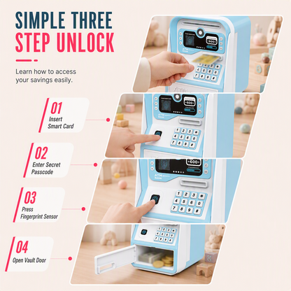 📢📢50% OFF✨Electronic Kids ATM Money Saving Box, Smart Piggy Bank Toy