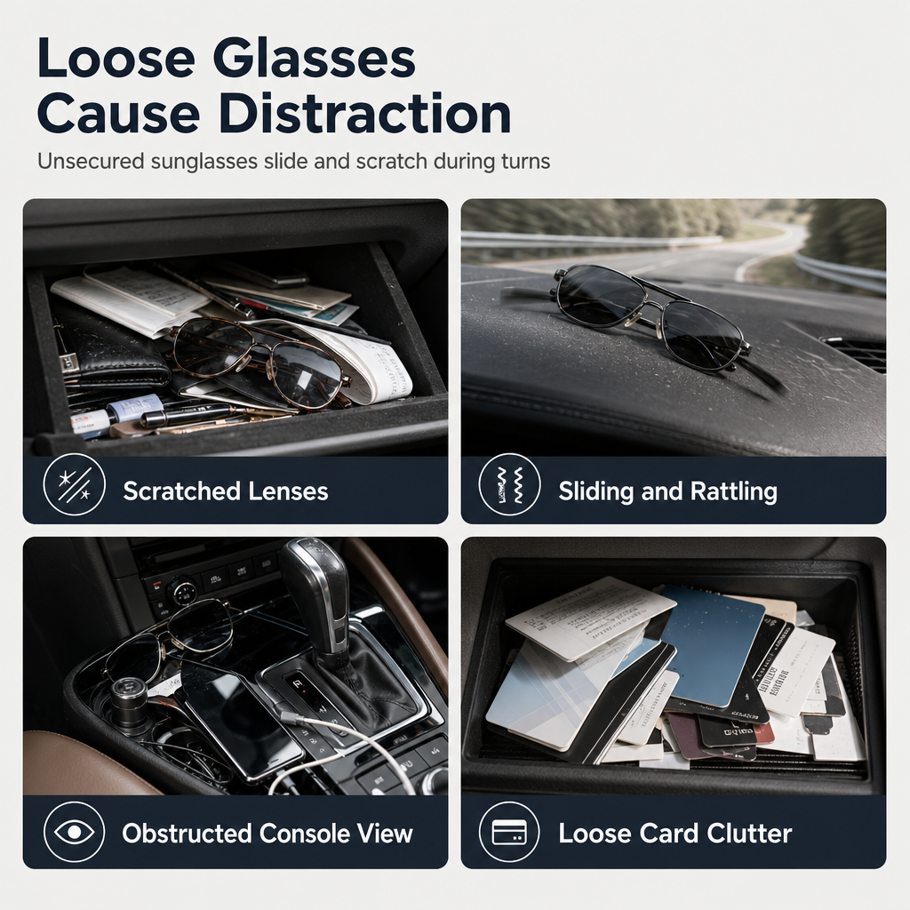 🚗 LIMITED-TIME 50% OFF! 💥 Car Sunglasses Holder Double Clip – Magnetic, Protective, Multi-Purpose ✨