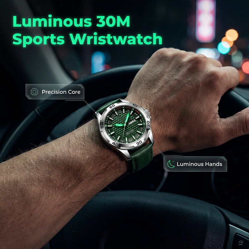 Men's Luminous Quartz 30M Sports Wristwatch