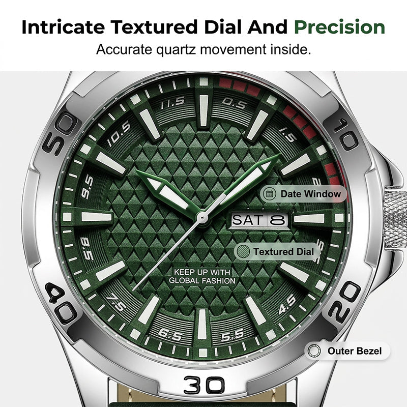 Men's Luminous Quartz 30M Sports Wristwatch