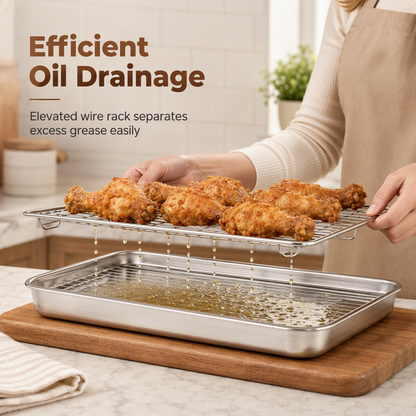 🍪 LIMITED‑TIME 50% OFF! 🍳 Multi-Purpose Oven Essential — Bake, Roast & Cool in One Set 🔥