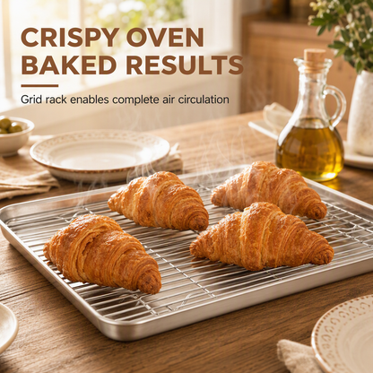 🍪 LIMITED‑TIME 50% OFF! 🍳 Multi-Purpose Oven Essential — Bake, Roast & Cool in One Set 🔥