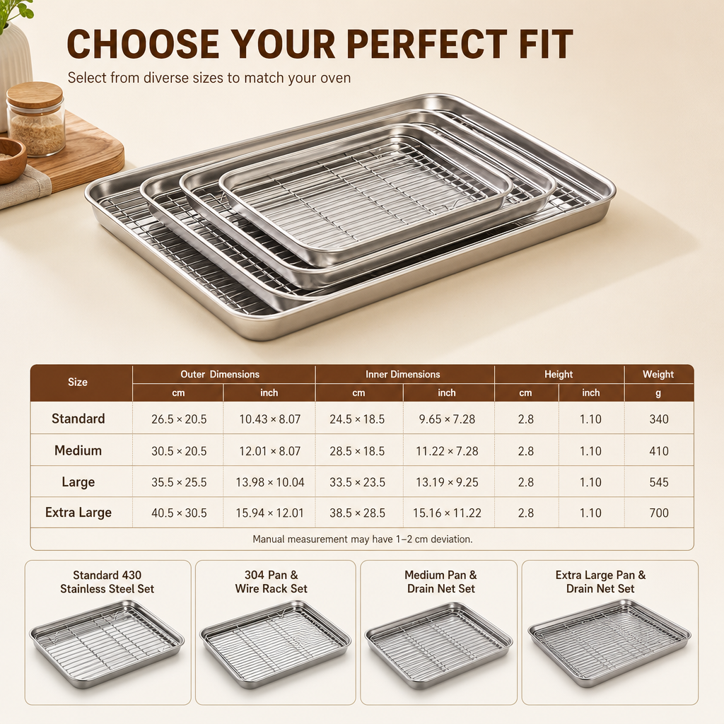 🍪 LIMITED‑TIME 50% OFF! 🍳 Multi-Purpose Oven Essential — Bake, Roast & Cool in One Set 🔥