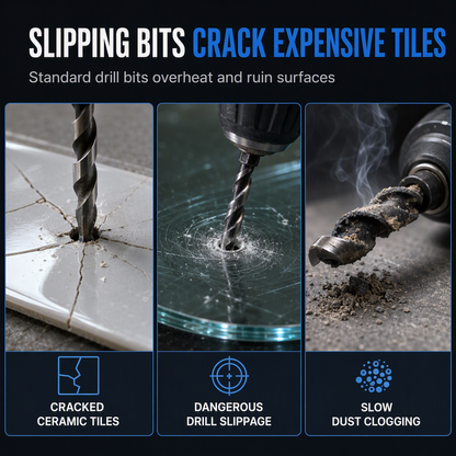 📢📢50% OFF !! ⏰Hex Shank Carbide Eccentric Drill Bit for Ceramic Tile Glass and Concrete Hole Drilling