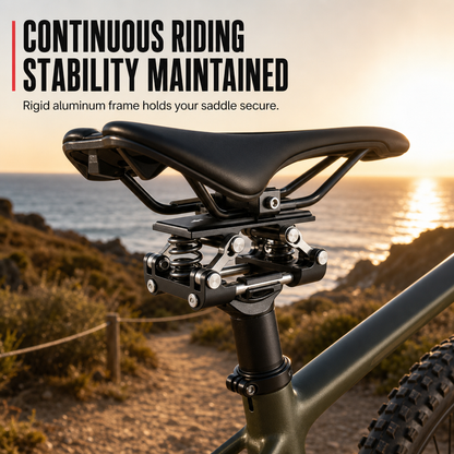 🚲Bike Shock Absorber Seatpost – Dual Coil Springs, CNC Aluminum & Stable Ride – Smooths Rough Trails