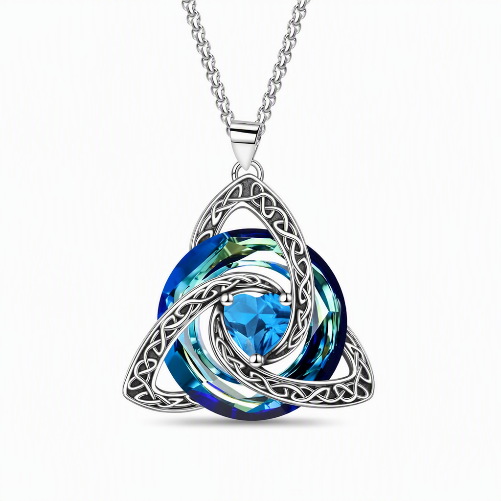 Women's Celtic Knot Birthstone Pendant Necklace