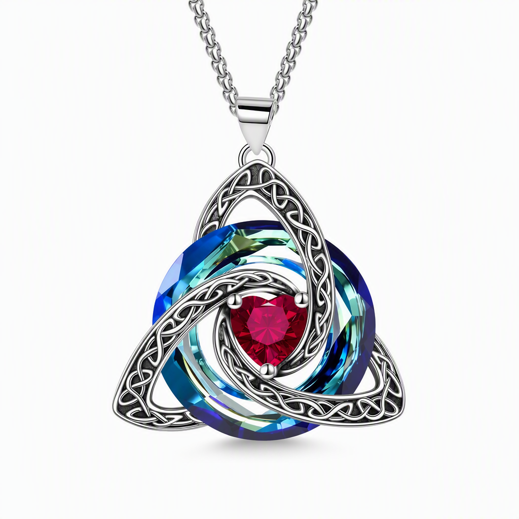 Women's Celtic Knot Birthstone Pendant Necklace
