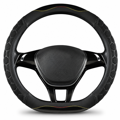 Universal Non Slip Car Steering Wheel Cover Sporty Soccer Honeycomb Texture Steering Wheel Protector